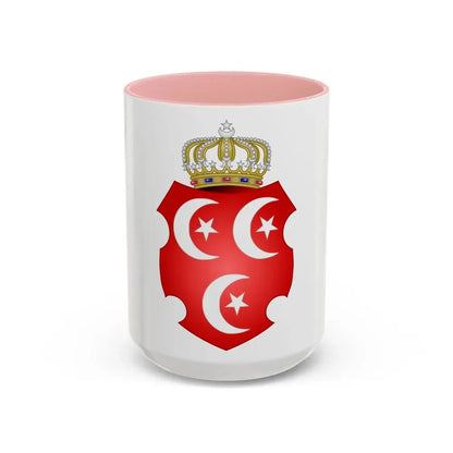 Coat of Arms of the Sultan of Egypt - Accent Coffee Mug 15oz Pink - Go Mug Yourself