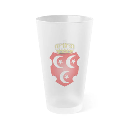 Coat of Arms of the Sultan of Egypt - Frosted Pint Glass 16oz-16oz-Frosted-Go Mug Yourself