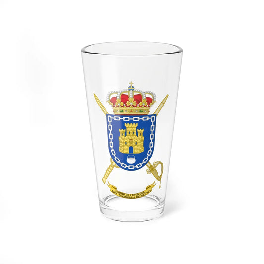 Coat of Arms of the Support Unit 1st Kings Immemorial Infantry Regiment (Spain) (Coat of Arms) Pint Glass 16oz 16oz - Go Mug Yourself