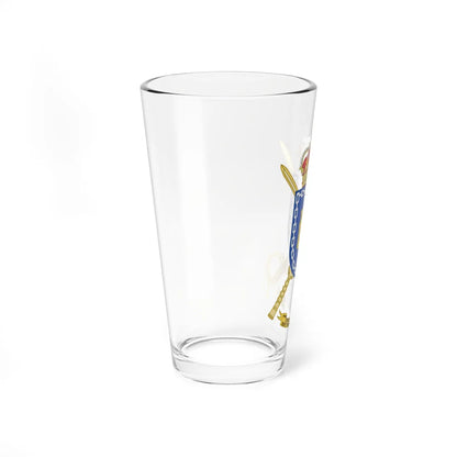 Coat of Arms of the Support Unit 1st Kings Immemorial Infantry Regiment (Spain) (Coat of Arms) Pint Glass 16oz - Go Mug Yourself