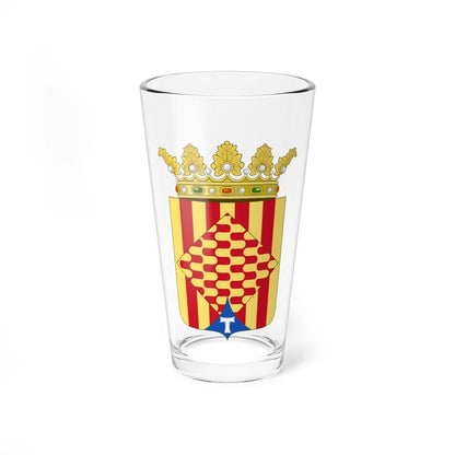 Coat of Arms of the Tarragona Province (Spain) (Coat of Arms) Pint Glass 16oz 16oz - Go Mug Yourself