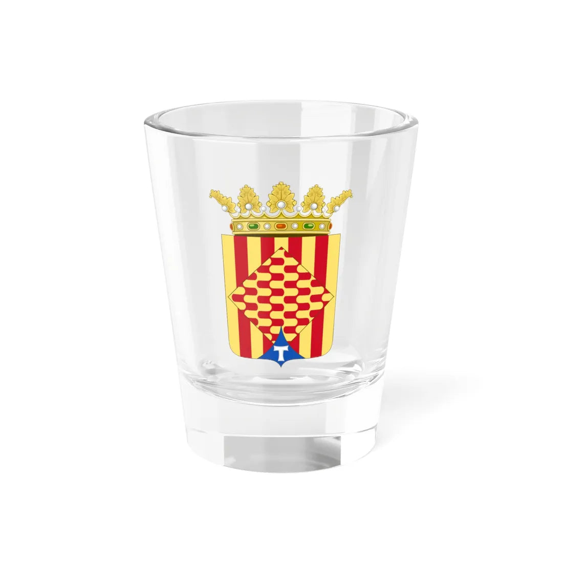 Coat of Arms of the Tarragona Province (Spain) (Coat of Arms) Shot Glass 1.5oz 1.5oz - Go Mug Yourself