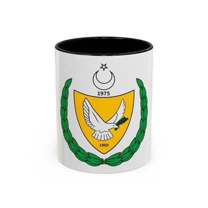 Coat of arms of the Turkish Federated State of Cyprus - Accent Coffee Mug 11oz Black - Go Mug Yourself