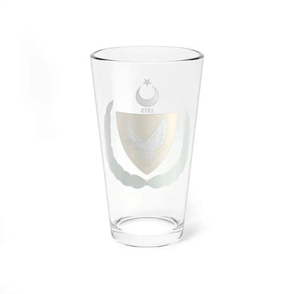 Coat of arms of the Turkish Federated State of Cyprus - Pint Glass 16oz - Go Mug Yourself