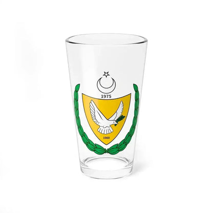 Coat of arms of the Turkish Federated State of Cyprus - Pint Glass 16oz - Go Mug Yourself