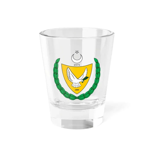 Coat of arms of the Turkish Federated State of Cyprus - Shot Glass 1.5oz 1.5oz - Go Mug Yourself
