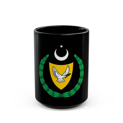 Coat of arms of the Turkish Republic of Northern Cyprus (1983-2007) - Black Coffee Mug-15oz-Go Mug Yourself