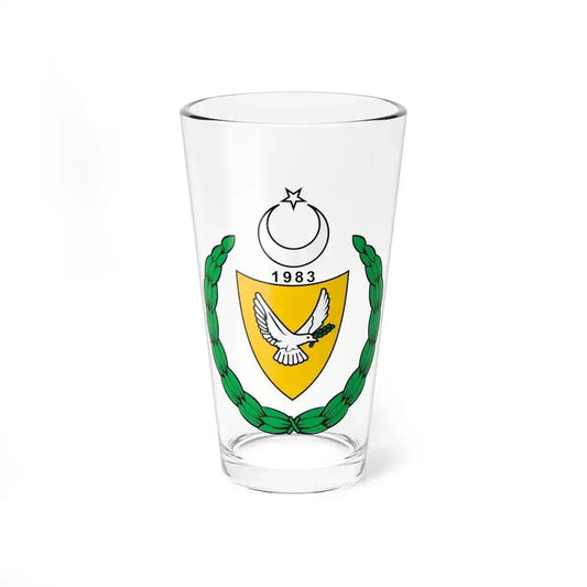 Coat of arms of the Turkish Republic of Northern Cyprus (1983-2007) - Pint Glass 16oz 16oz - Go Mug Yourself
