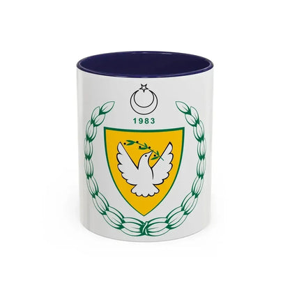 Coat of arms of the Turkish Republic of Northern Cyprus - Accent Coffee Mug 11oz Navy - Go Mug Yourself