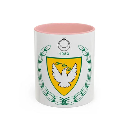 Coat of arms of the Turkish Republic of Northern Cyprus - Accent Coffee Mug 11oz Pink - Go Mug Yourself
