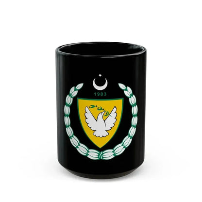 Coat of arms of the Turkish Republic of Northern Cyprus - Black Coffee Mug 15oz - Go Mug Yourself