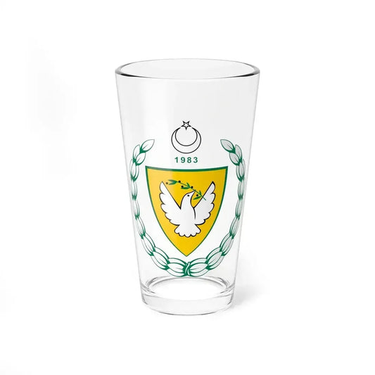 Coat of arms of the Turkish Republic of Northern Cyprus - Pint Glass 16oz 16oz - Go Mug Yourself
