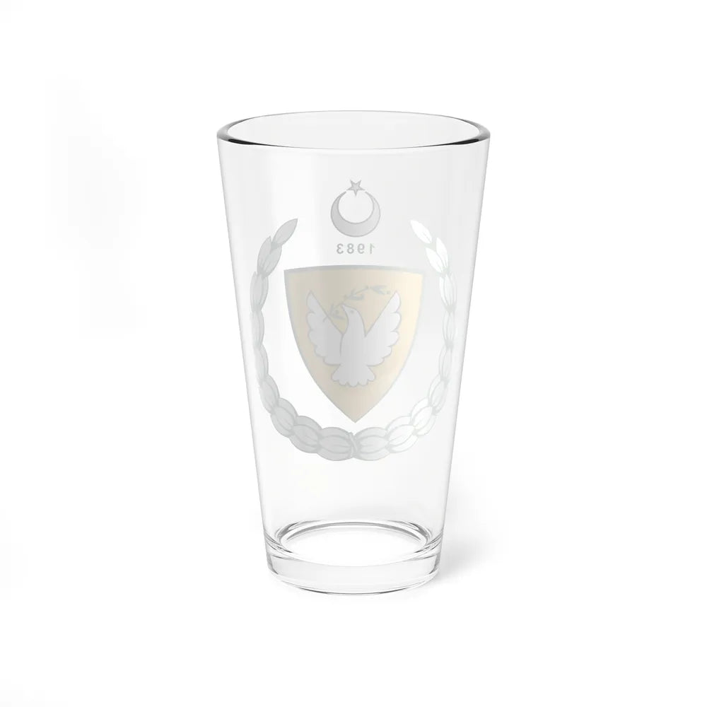 Coat of arms of the Turkish Republic of Northern Cyprus - Pint Glass 16oz-Go Mug Yourself