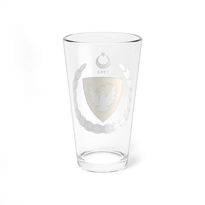 Coat of arms of the Turkish Republic of Northern Cyprus - Pint Glass 16oz-Go Mug Yourself