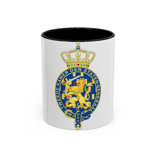 Coat of arms of the Tweede Kamer - Accent Coffee Mug 11oz Black - Go Mug Yourself