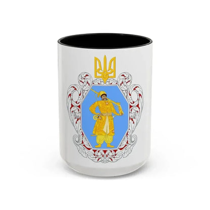 Coat of Arms of the Ukrainian State - Accent Coffee Mug 15oz Black - Go Mug Yourself