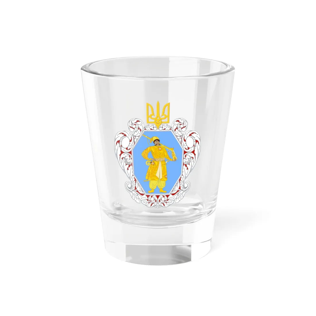 Coat of arms of the Ukrainian State (Ukraine) (Coat of Arms) Shot Glass 1.5oz 1.5oz - Go Mug Yourself