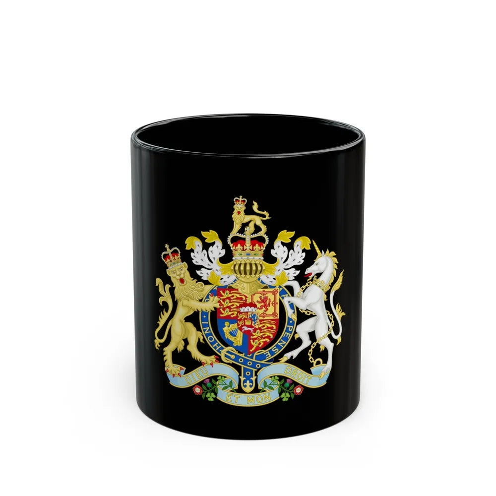 Coat of Arms of the United Kingdom (1801-1816) - Black Coffee Mug-11oz-Go Mug Yourself