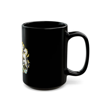 Coat of Arms of the United Kingdom (1801-1816) - Black Coffee Mug-Go Mug Yourself