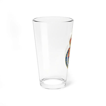 Coat of arms of the United Kingdom 1901-1952 abridged arms variant 1 (United Kingdom) (Coat of Arms) Pint Glass 16oz - Go Mug Yourself