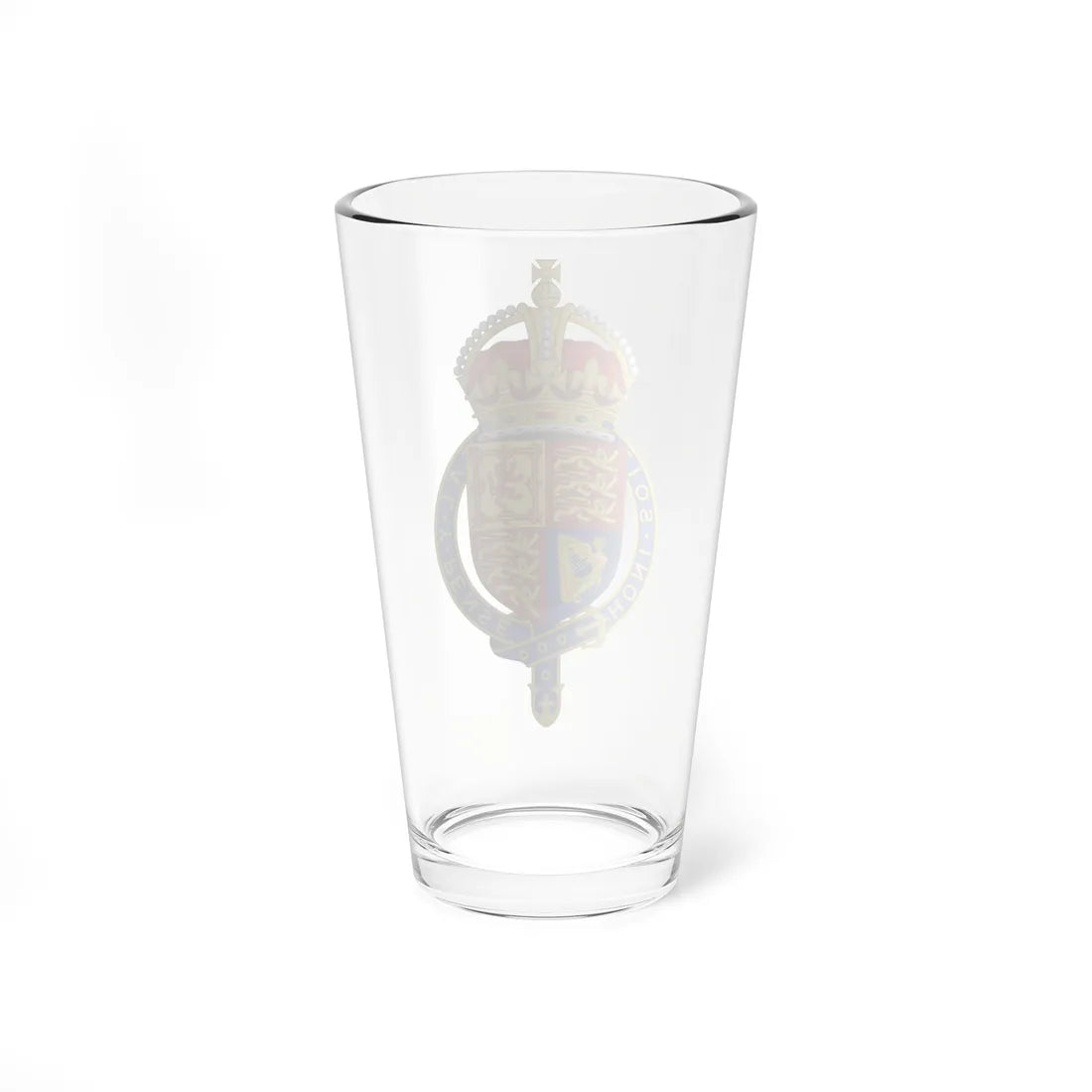 Coat of arms of the United Kingdom 1901-1952 abridged arms variant 1 (United Kingdom) (Coat of Arms) Pint Glass 16oz - Go Mug Yourself