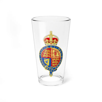 Coat of arms of the United Kingdom 1901-1952 abridged arms variant 2 (United Kingdom) (Coat of Arms) Pint Glass 16oz 16oz - Go Mug Yourself