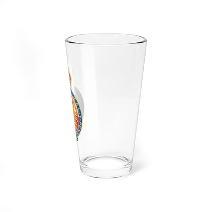 Coat of arms of the United Kingdom 1901-1952 abridged arms variant 2 (United Kingdom) (Coat of Arms) Pint Glass 16oz - Go Mug Yourself