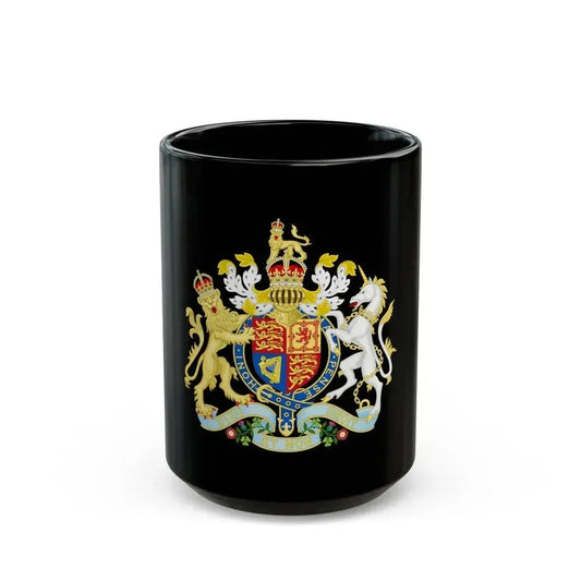 Coat of arms of the United Kingdom (1901-1952) - Black Coffee Mug 15oz - Go Mug Yourself