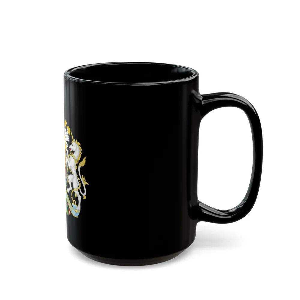 Coat of arms of the United Kingdom (1901-1952) - Black Coffee Mug-Go Mug Yourself