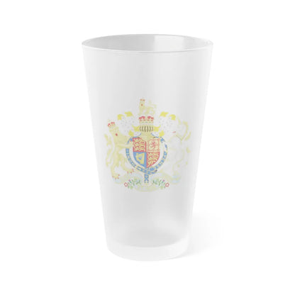 Coat of arms of the United Kingdom (1901-1952) - Frosted Pint Glass 16oz-16oz-Frosted-Go Mug Yourself