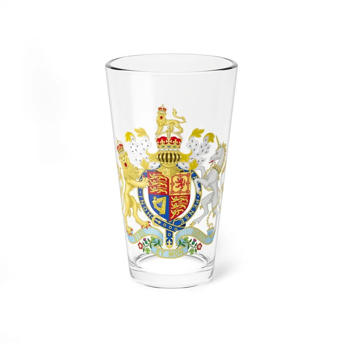 Coat of arms of the United Kingdom 1901-1952 (United Kingdom) (Coat of Arms) Pint Glass 16oz 16oz - Go Mug Yourself