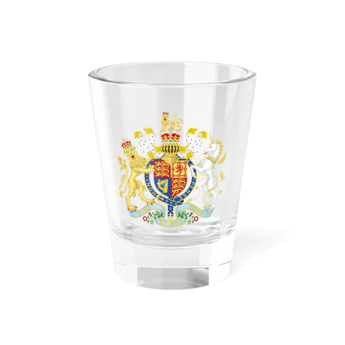 Coat of arms of the United Kingdom 1901-1952 (United Kingdom) (Coat of Arms) Shot Glass 1.5oz 1.5oz - Go Mug Yourself