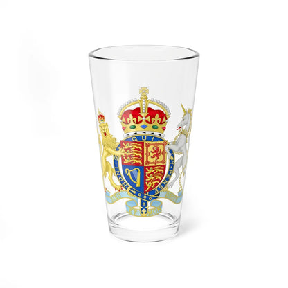 Coat of arms of the United Kingdom 2024 lesser arms (United Kingdom) (Coat of Arms) Pint Glass 16oz 16oz - Go Mug Yourself
