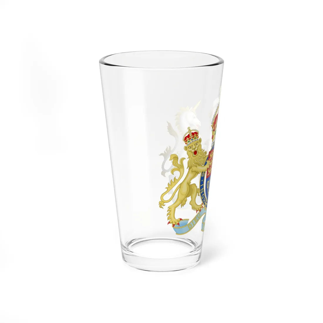 Coat of arms of the United Kingdom 2024 lesser arms (United Kingdom) (Coat of Arms) Pint Glass 16oz - Go Mug Yourself