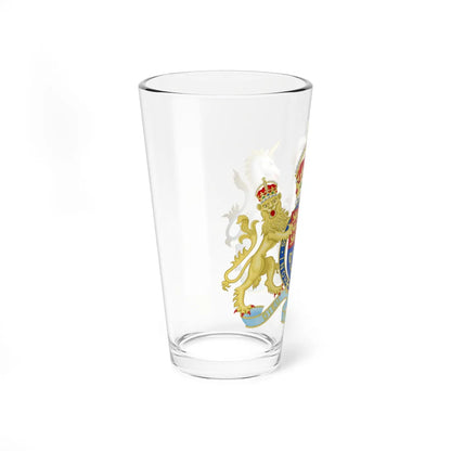 Coat of arms of the United Kingdom 2024 lesser arms (United Kingdom) (Coat of Arms) Pint Glass 16oz - Go Mug Yourself