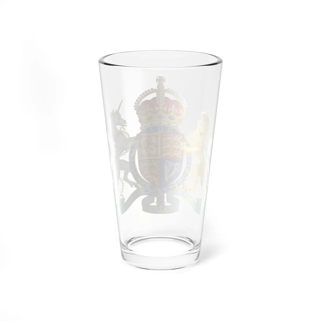 Coat of arms of the United Kingdom 2024 lesser arms (United Kingdom) (Coat of Arms) Pint Glass 16oz - Go Mug Yourself