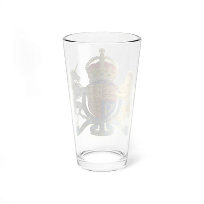 Coat of arms of the United Kingdom 2024 lesser arms (United Kingdom) (Coat of Arms) Pint Glass 16oz - Go Mug Yourself