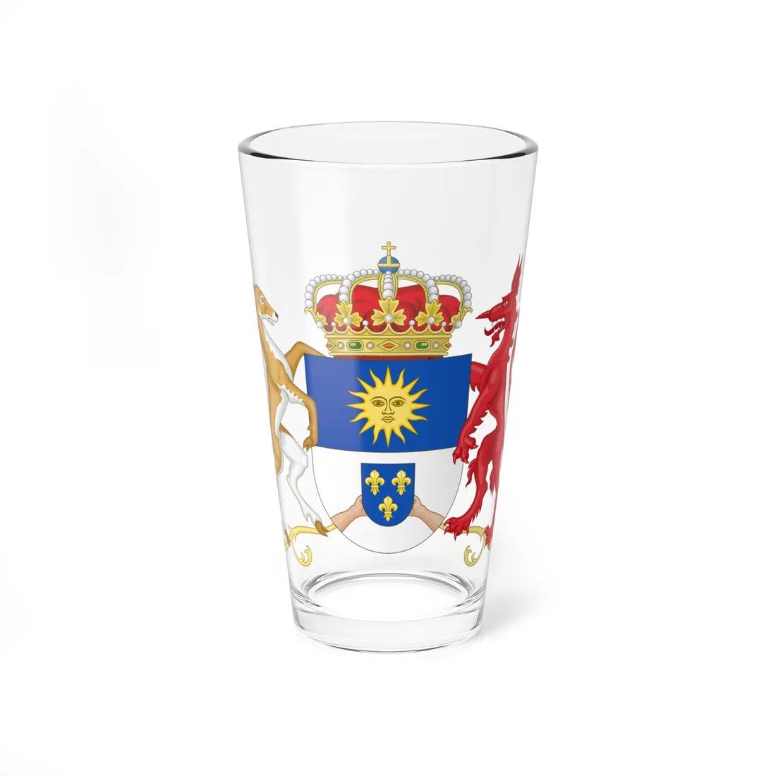 Coat of Arms of the United Kingdom of the River Plate Peru and Chile (Argentina) (Coat of Arms) Pint Glass 16oz 16oz - Go Mug Yourself