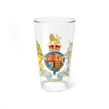 Coat of arms of the United Kingdom Queen Victoria lesser arms (United Kingdom) (Coat of Arms) Pint Glass 16oz 16oz - Go Mug Yourself