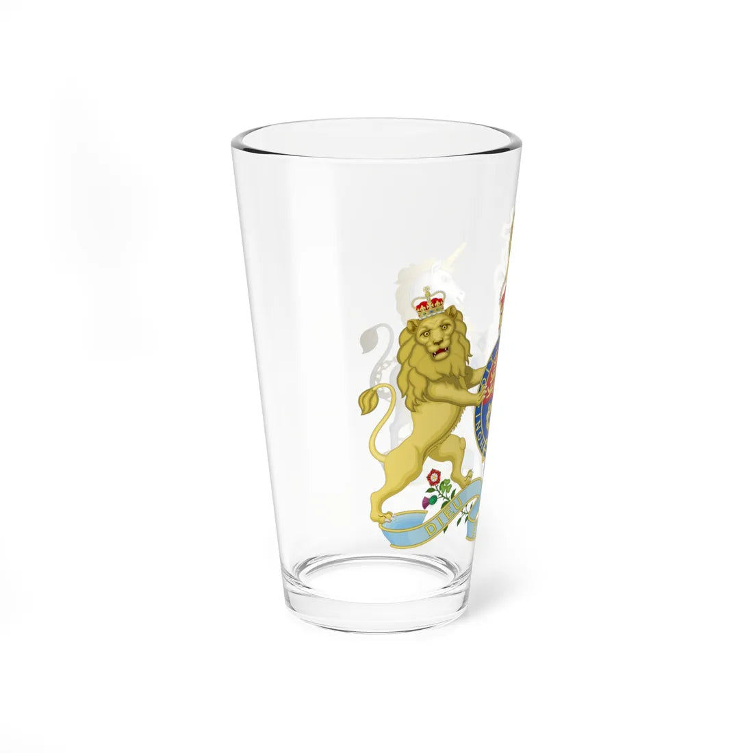 Coat of arms of the United Kingdom Queen Victoria lesser arms (United Kingdom) (Coat of Arms) Pint Glass 16oz - Go Mug Yourself