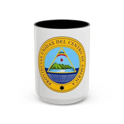 Coat of arms of the United Provinces of Central America - Accent Coffee Mug 15oz Black - Go Mug Yourself