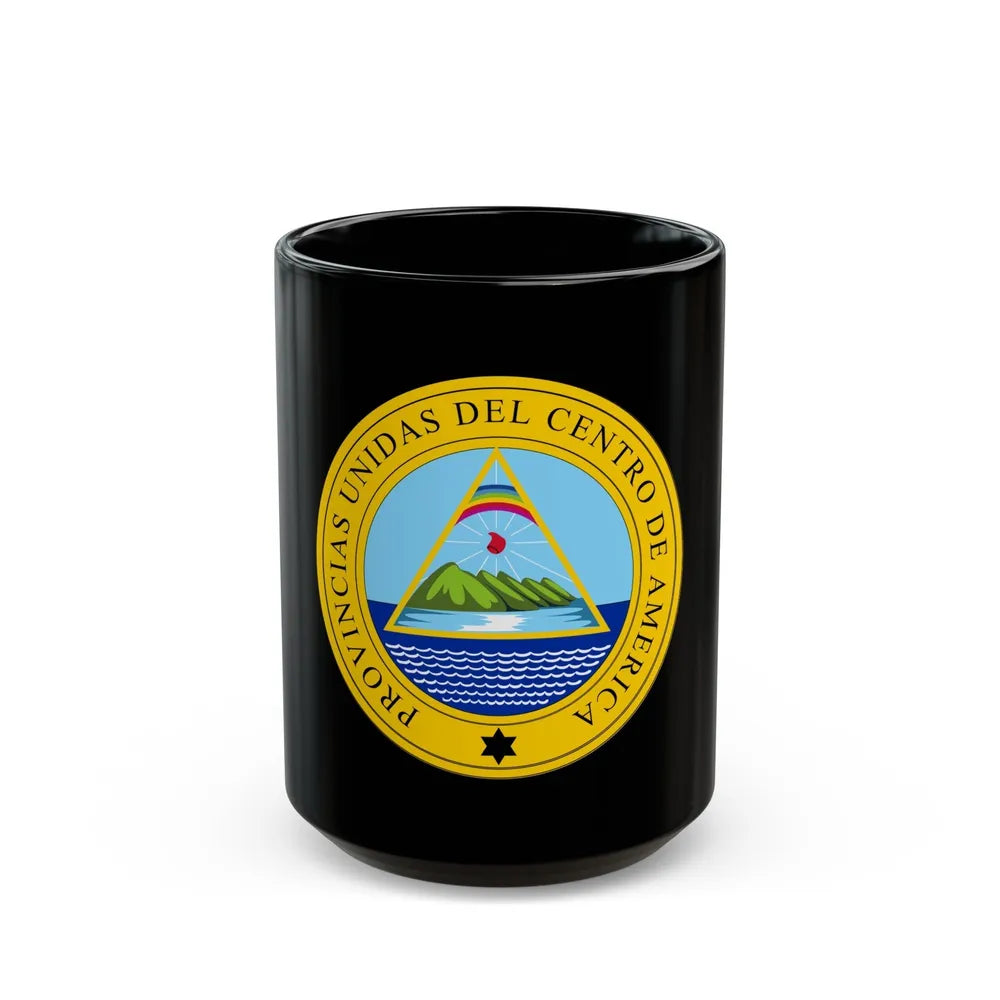 Coat of arms of the United Provinces of Central America - Black Coffee Mug-15oz-Go Mug Yourself