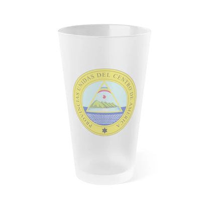 Coat of arms of the United Provinces of Central America - Frosted Pint Glass 16oz-16oz-Frosted-Go Mug Yourself