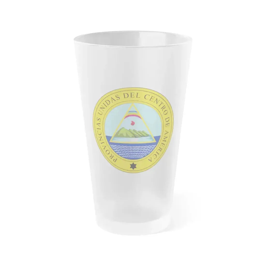 Coat of arms of the United Provinces of Central America - Frosted Pint Glass 16oz 16oz Frosted - Go Mug Yourself