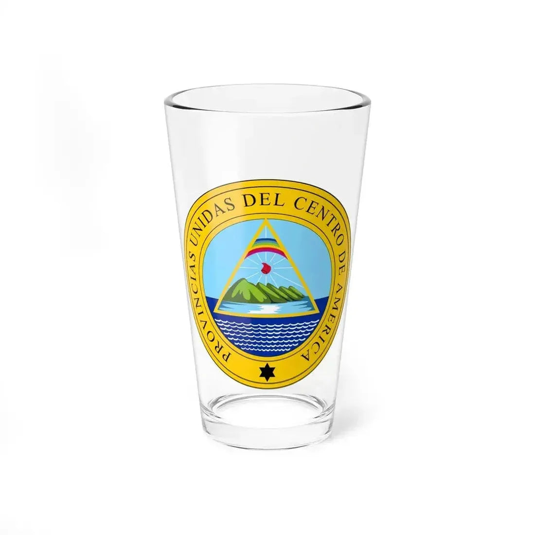 Coat of arms of the United Provinces of Central America - Pint Glass 16oz 16oz - Go Mug Yourself