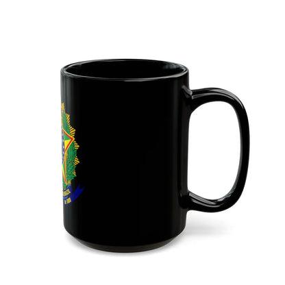 Coat of arms of the United States of Brazil - Black Coffee Mug-Go Mug Yourself