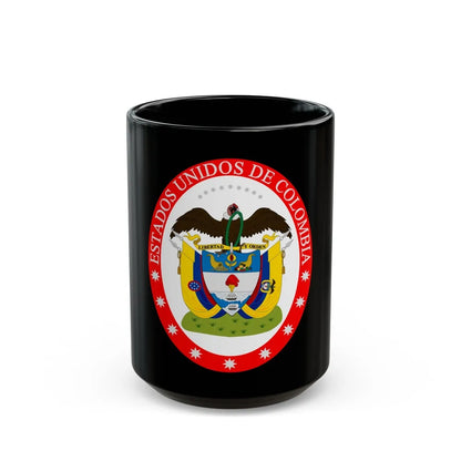 Coat of arms of the United States of Colombia - Black Coffee Mug-15oz-Go Mug Yourself