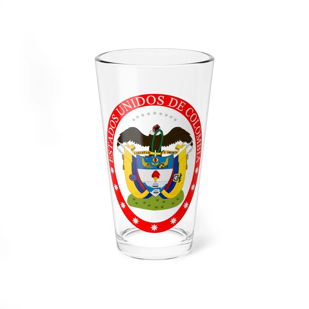 Coat of arms of the United States of Colombia - Pint Glass 16oz-16oz-Go Mug Yourself