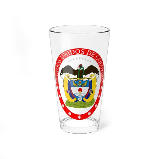 Coat of arms of the United States of Colombia - Pint Glass 16oz 16oz - Go Mug Yourself