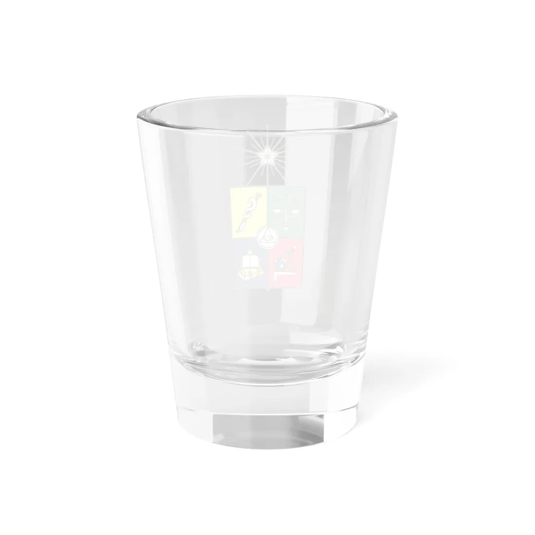 Coat of arms of the University of Chile previous official version (Chile) (Coat of Arms) Shot Glass 1.5oz - Go Mug Yourself